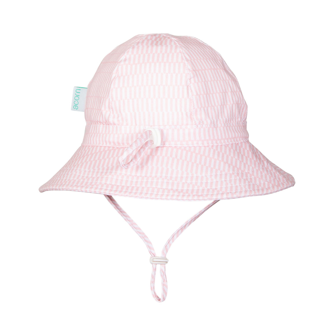 ACORN KIDS - SUNHAT SOFT JERSEY: PINK SPRINKLES [sz:S - 50CM/9-18 MTHS]