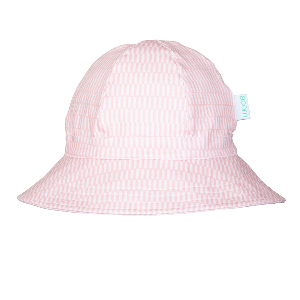 ACORN KIDS - SUNHAT SOFT JERSEY: PINK SPRINKLES [sz:S - 50CM/9-18 MTHS]