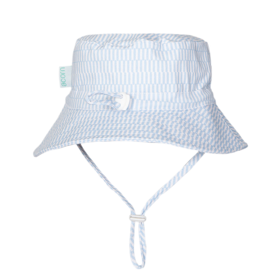 ACORN KIDS - SOFT JERSEY BUCKET HAT: BLUE SPRINKLE [sz:S - 50CM/9-18 MTHS]