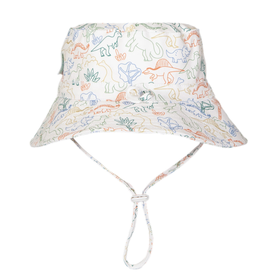 ACORN KIDS - SOFT JERSEY BUCKET HAT: DINO [sz:S - 50CM/9-18 MTHS]