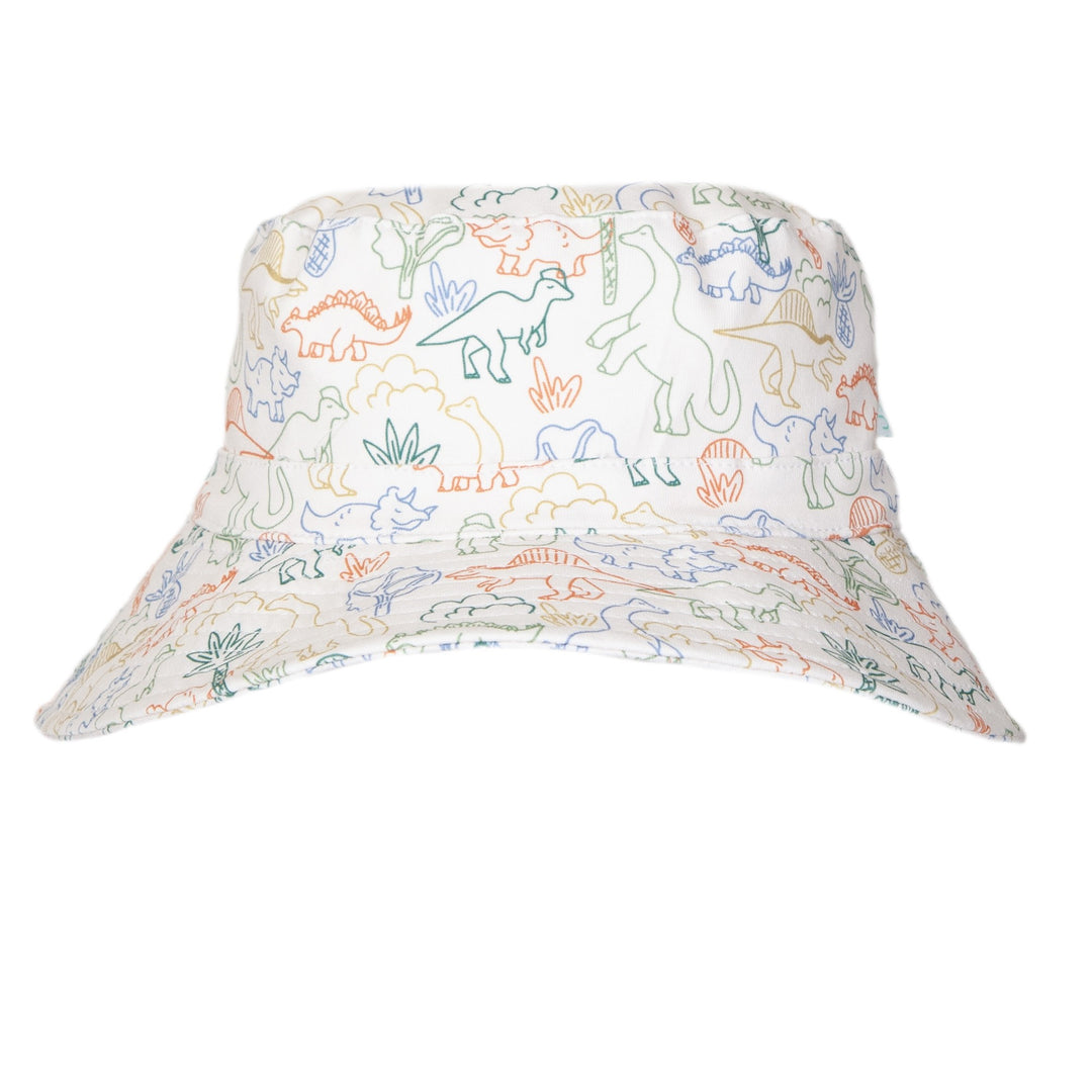 ACORN KIDS - SOFT JERSEY BUCKET HAT: DINO [sz:S - 50CM/9-18 MTHS]