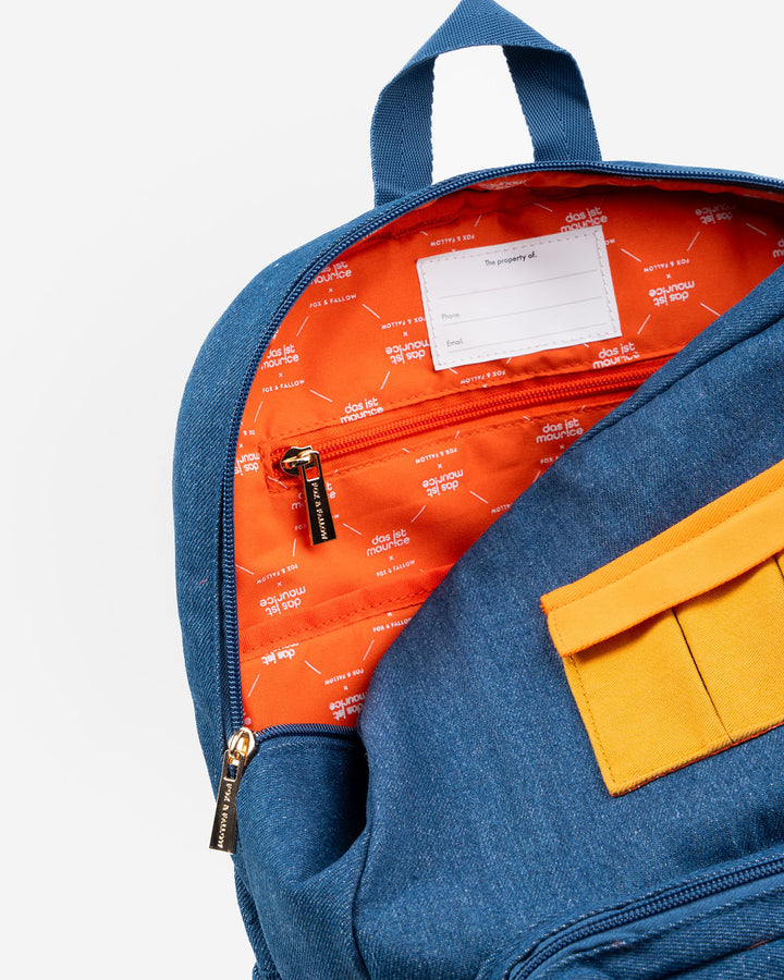 DAS IST MAURICE - DENIM BACKPACK: POCKETS