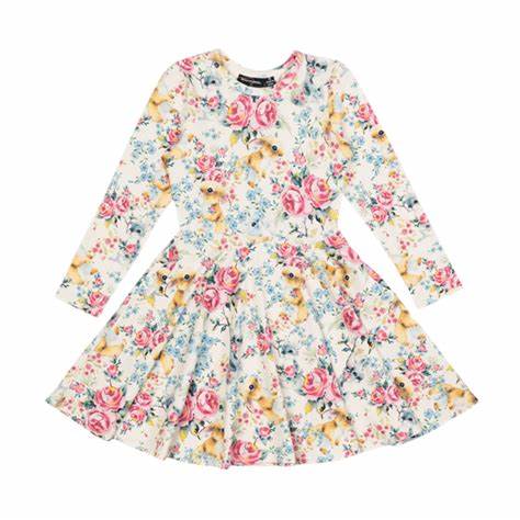 ROCK YOUR KID - ROSE BUNNY WAISTED DRESS