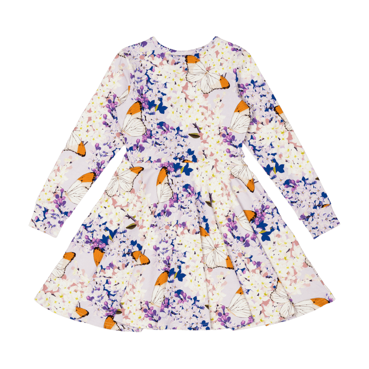 ROCK YOUR BABY - LILAC FLORALS WAISTED DRESS