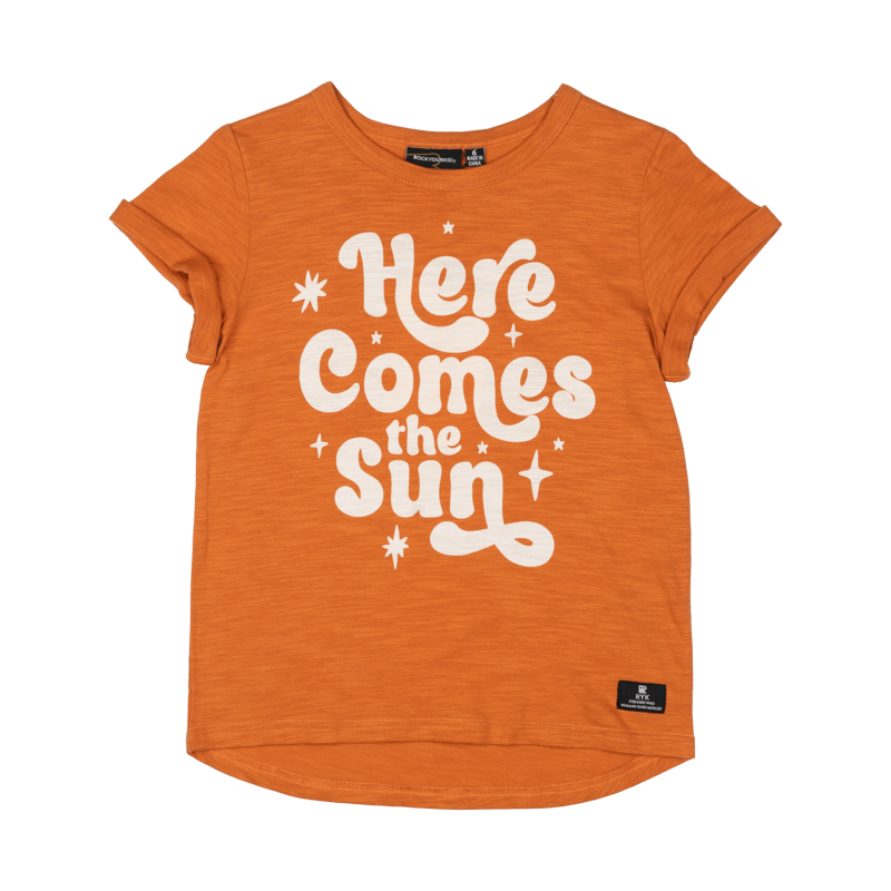 ROCK YOUR KID - HERE COMES THE SUN TAN T SHIRT