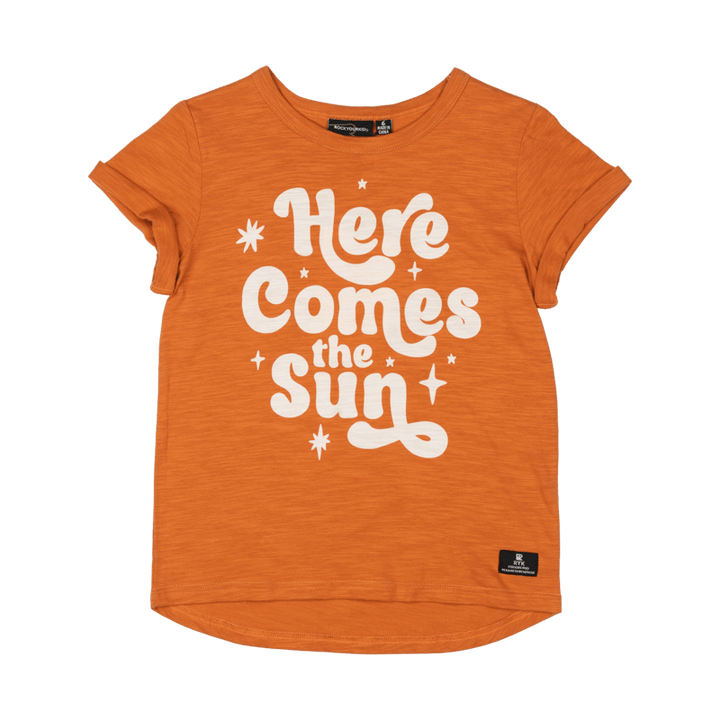 ROCK YOUR KID - HERE COMES THE SUN TAN T SHIRT