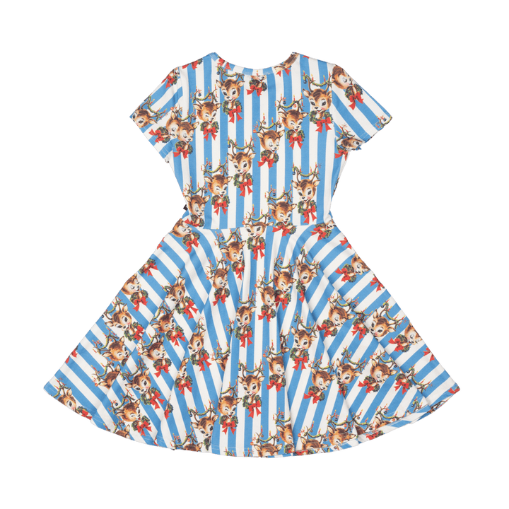 ROCK YOUR KID - REINDEER CHEER WAISTED DRESS