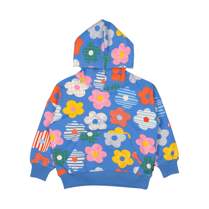 ROCK YOUR BABY - HAPPY FLOWERS HOODED SWEATSHIRT [sz:2 YRS]