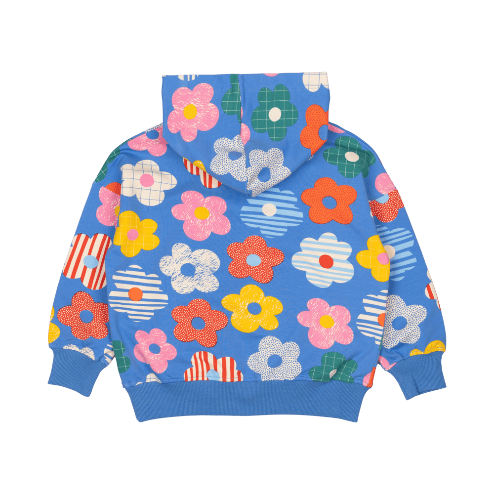 ROCK YOUR BABY - HAPPY FLOWERS HOODED SWEATSHIRT [sz:2 YRS]