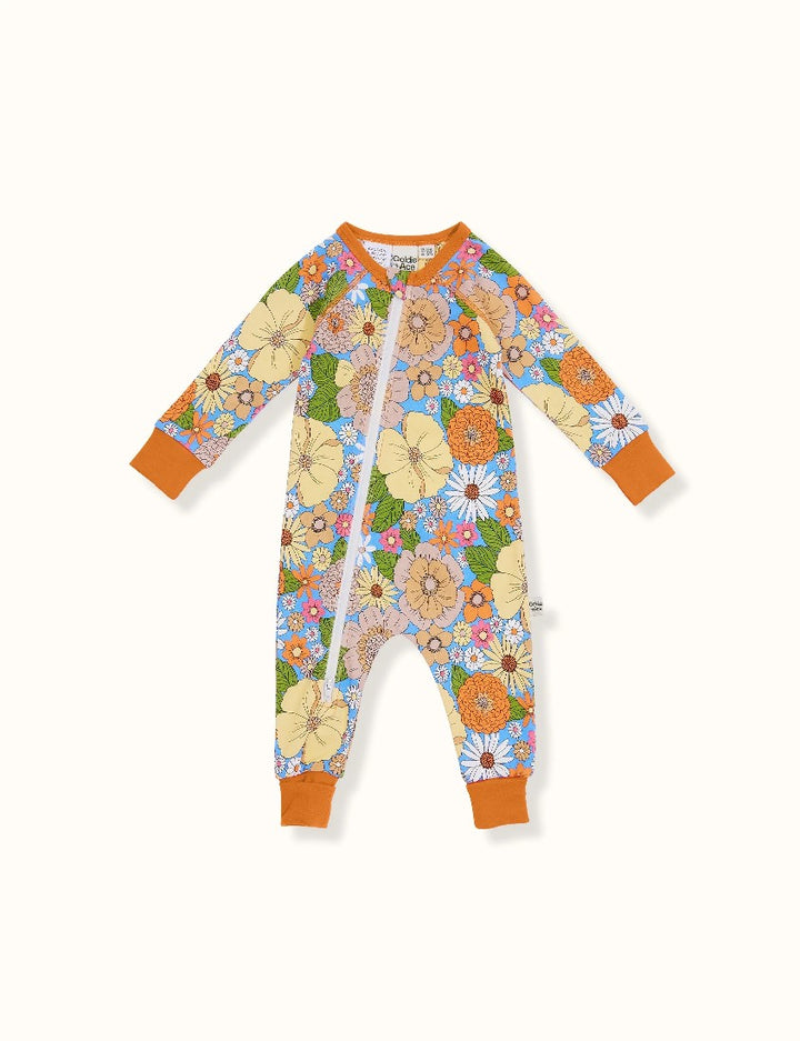 GOLDIE + ACE - LONG SLEEVE ZIPSUIT - ZOE FLORAL PRINT
