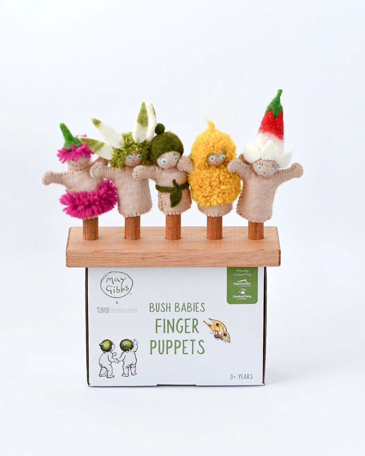 TARA TREASURES - FINGER PUPPET SET: MAY GIBBS BUSH BABIES