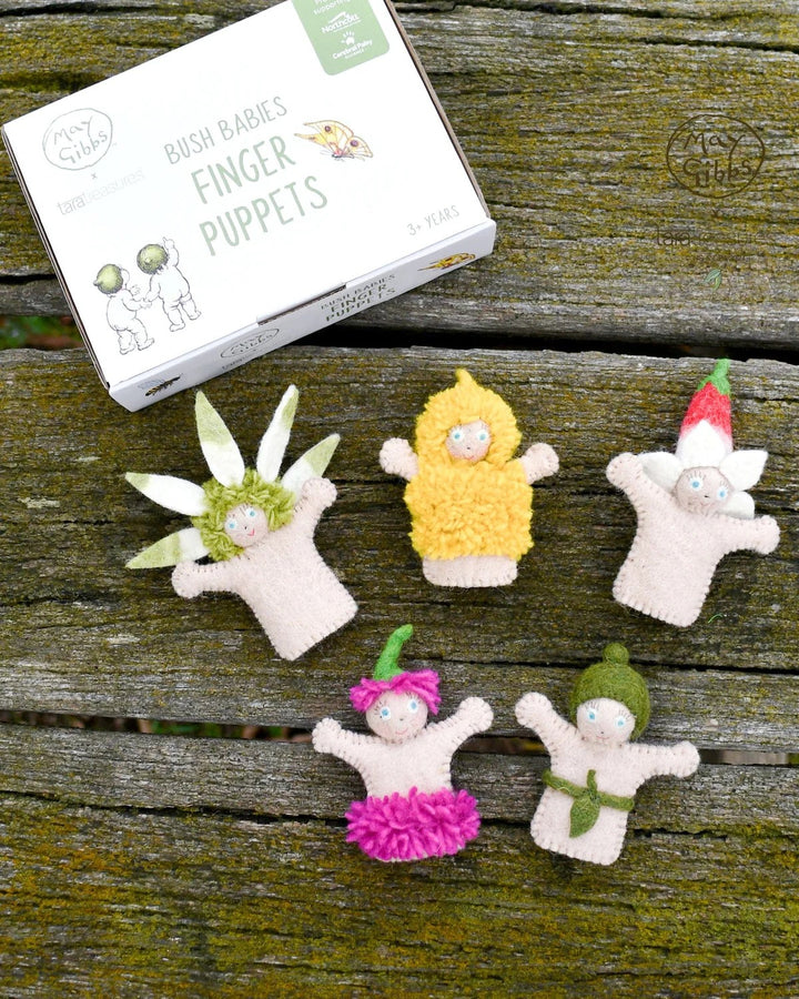 TARA TREASURES - FINGER PUPPET SET: MAY GIBBS BUSH BABIES