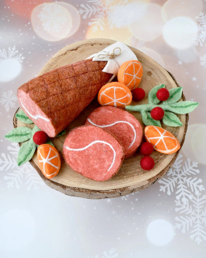 TARA TREASURES - FELT FOOD: CHRISTMAS HAM FEAST