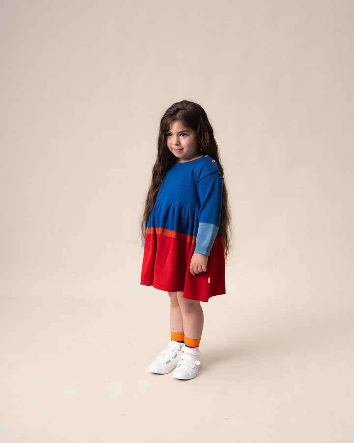 DAS 1ST MAURICE - SOCKS: COLOUR BLOCK ORANGE [sz:1-2 YRS]