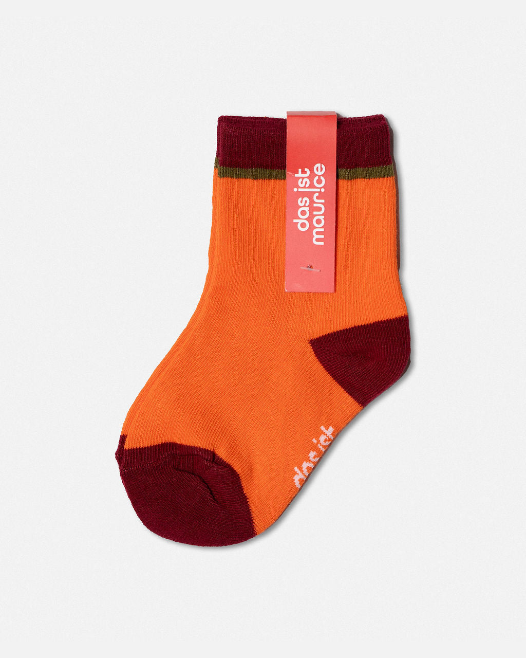 DAS IST MAURICE - SOCKS: ORANGE MAROON [sz:1-2 YRS]