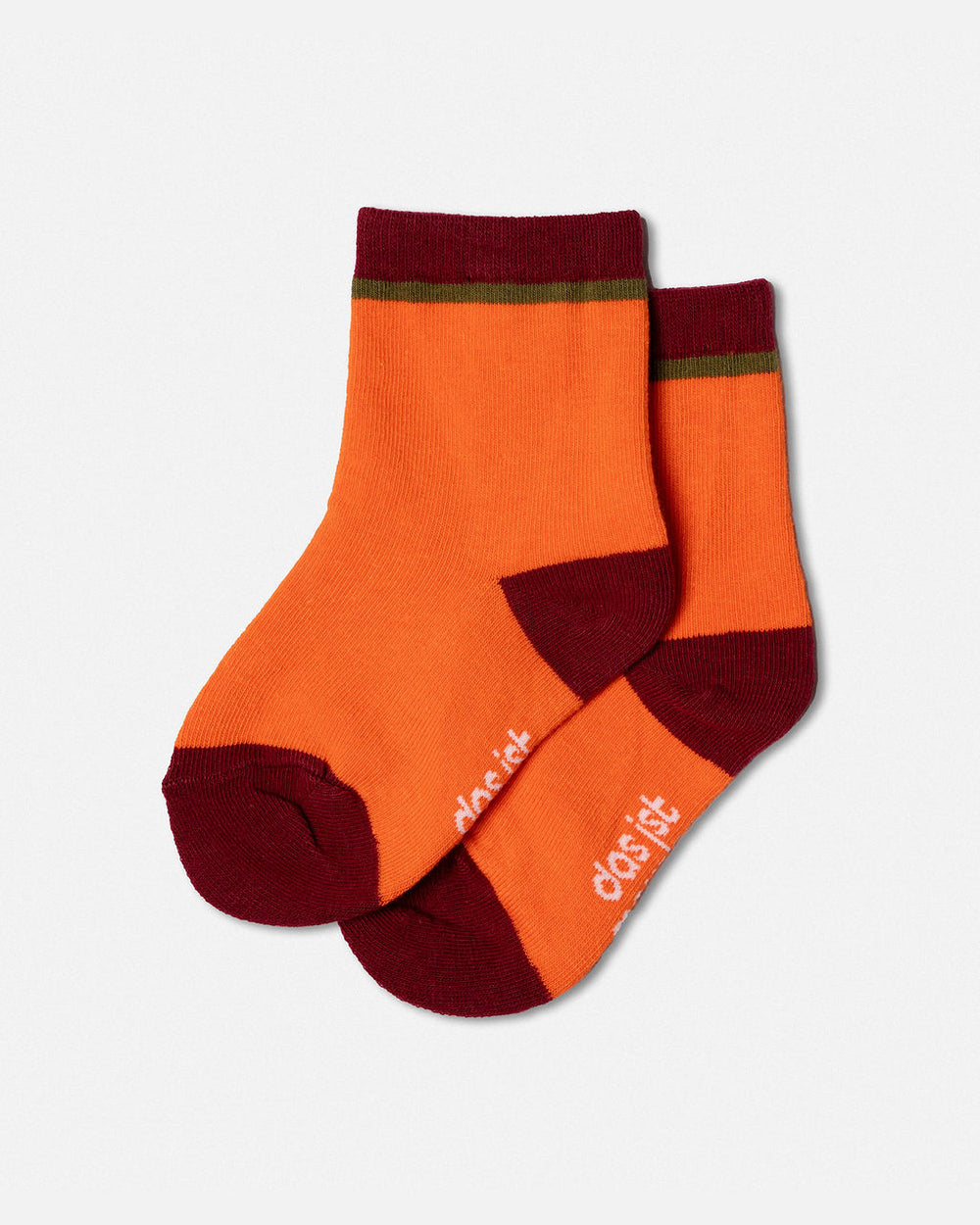 DAS IST MAURICE - SOCKS: ORANGE MAROON [sz:1-2 YRS]