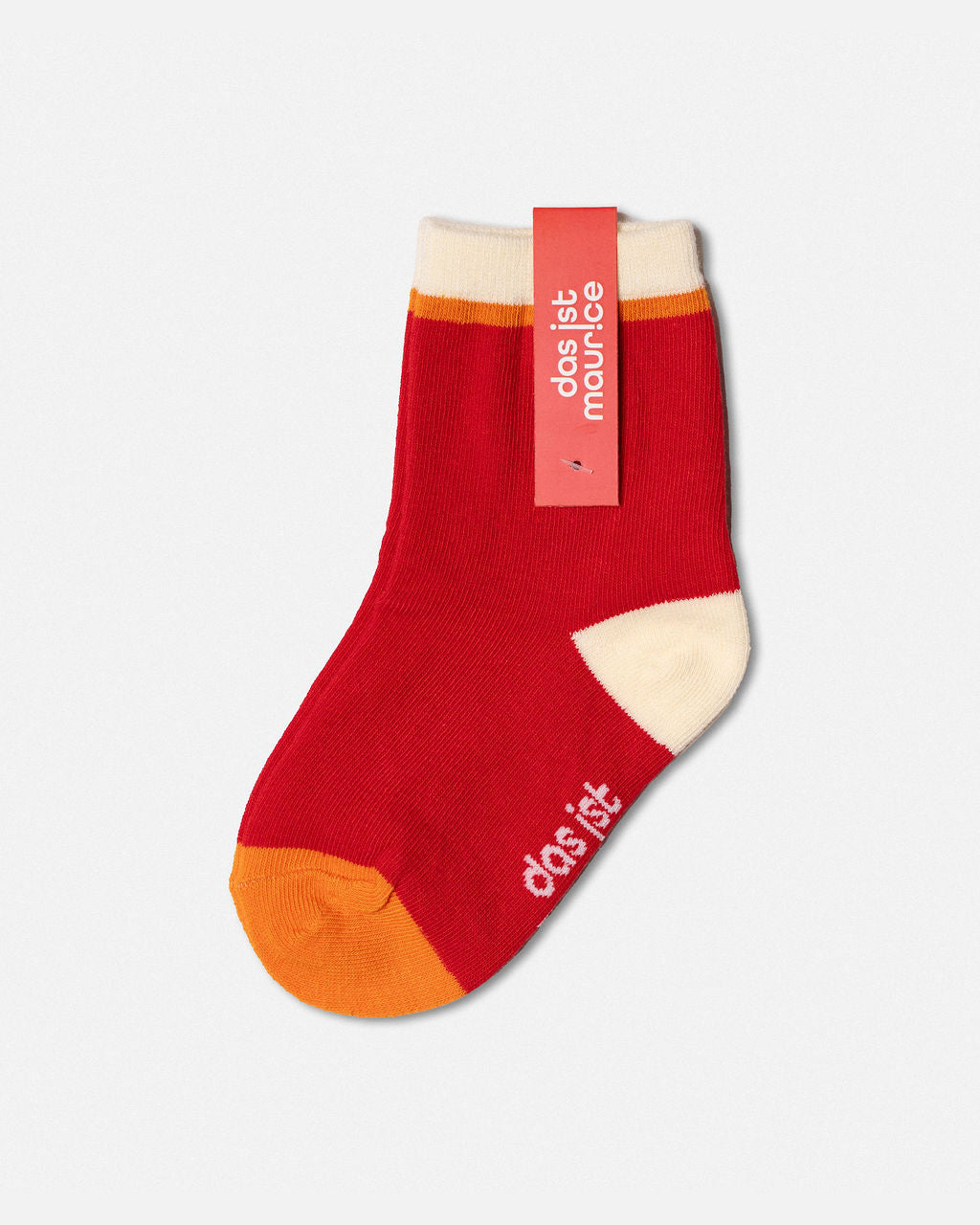 DAS IST MAURICE - SOCKS: ORANGE BEIGE [sz:1-2 YRS]