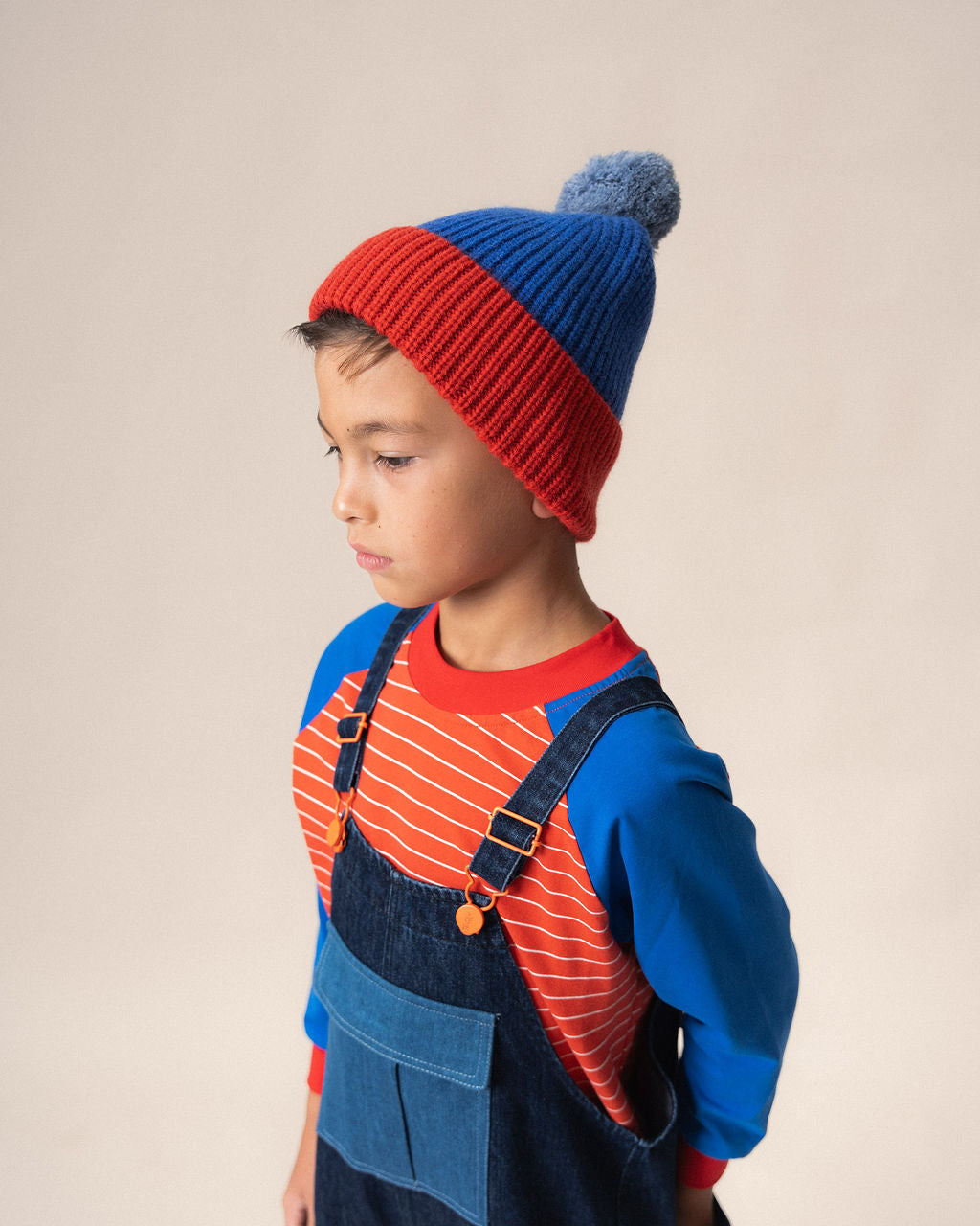 DAS 1ST MAURICE - BEANIE: RED & BLUE [sz:1-3 YRS]