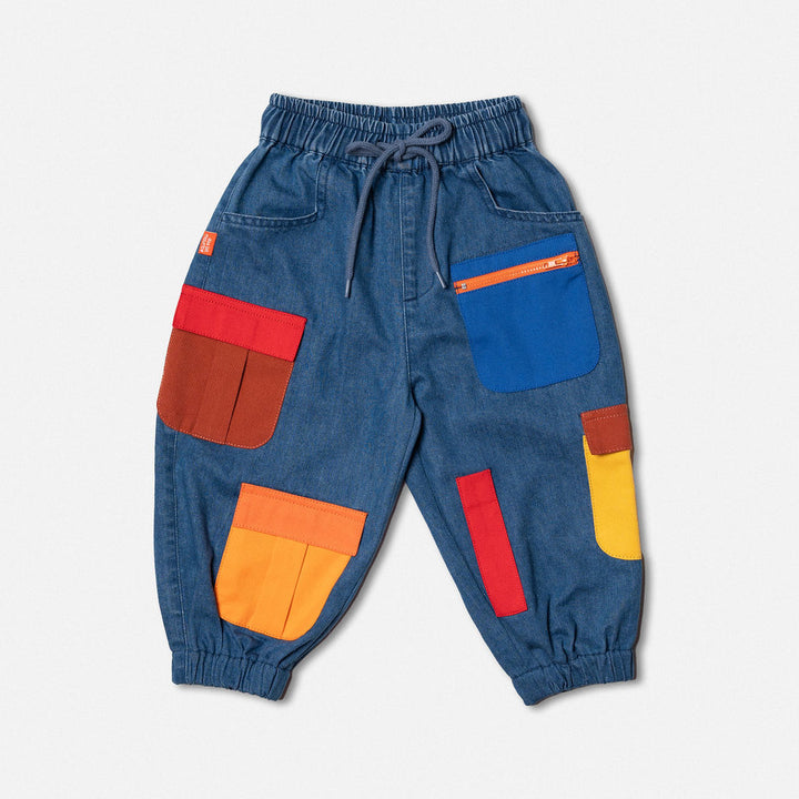 DAS 1ST MAURICE - DENIM BARREL PANTS WITH POCKETS [sz:1 YR]