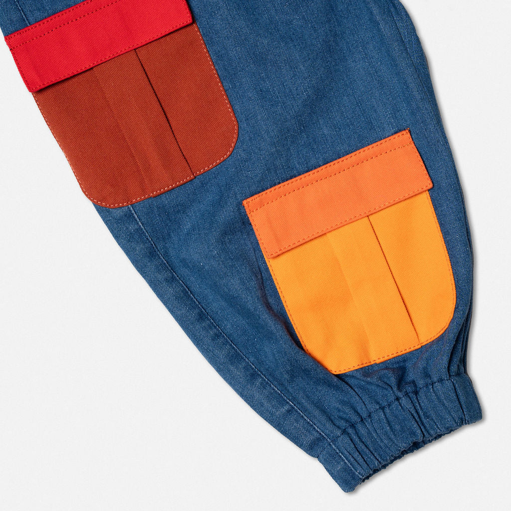 DAS 1ST MAURICE - DENIM BARREL PANTS WITH POCKETS [sz:1 YR]