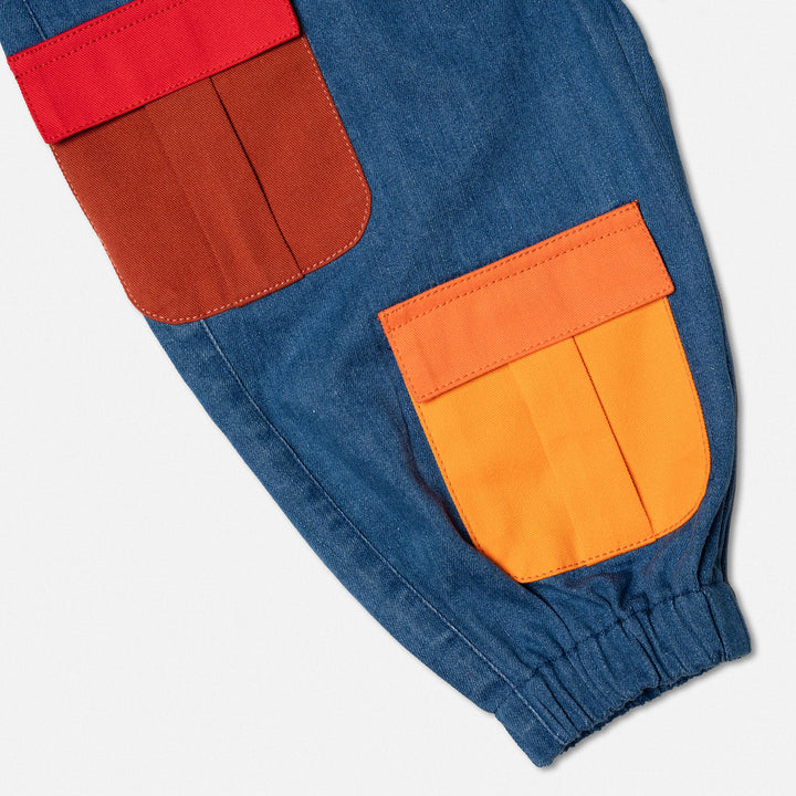 DAS 1ST MAURICE - DENIM BARREL PANTS WITH POCKETS [sz:1 YR]
