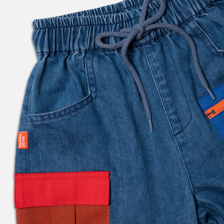 DAS 1ST MAURICE - DENIM BARREL PANTS WITH POCKETS [sz:1 YR]