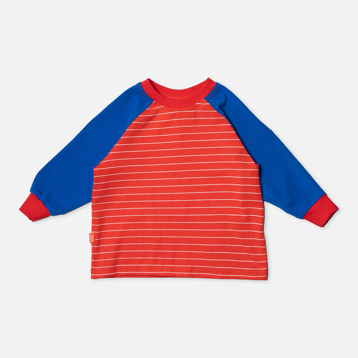 DAS 1ST MAURICE - RAGLAN LONG SLEEVE T SHIRT: RED & BLUE [sz:1 YR]