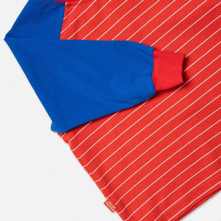 DAS 1ST MAURICE - RAGLAN LONG SLEEVE T SHIRT: RED & BLUE [sz:1 YR]