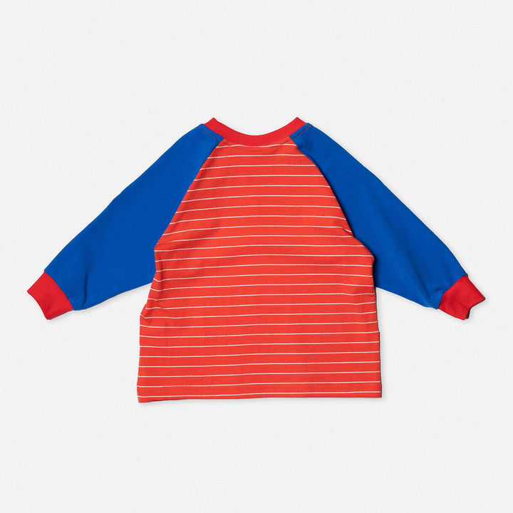 DAS 1ST MAURICE - RAGLAN LONG SLEEVE T SHIRT: RED & BLUE [sz:1 YR]