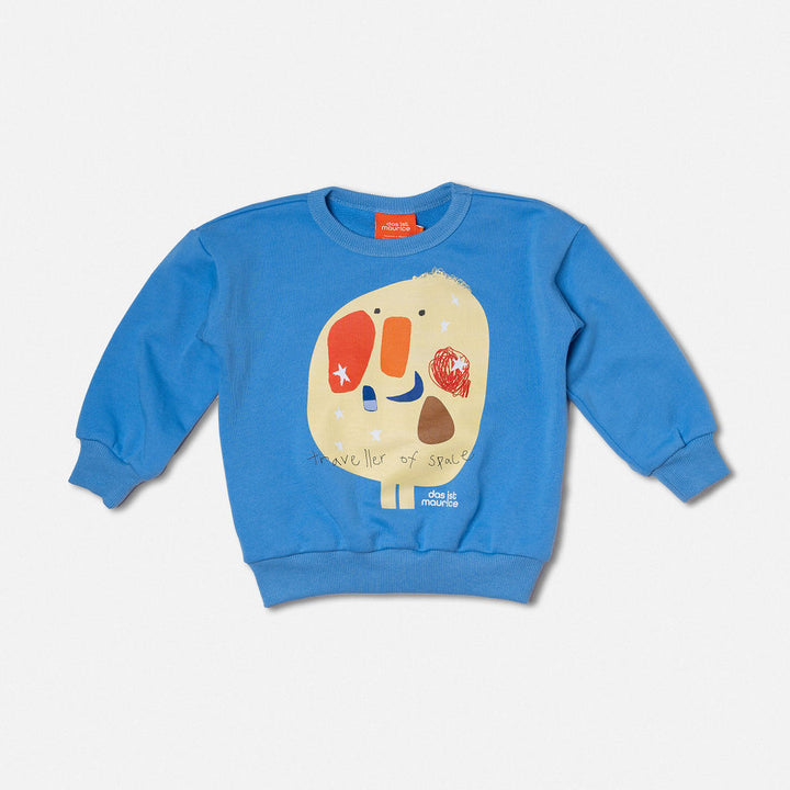 DAS 1ST MAURICE - PULLOVER: SKY BLUE SPACEMAN [sz:1 YR]