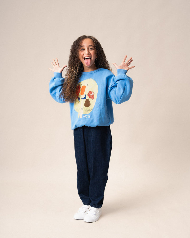 DAS 1ST MAURICE - PULLOVER: SKY BLUE SPACEMAN [sz:1 YR]