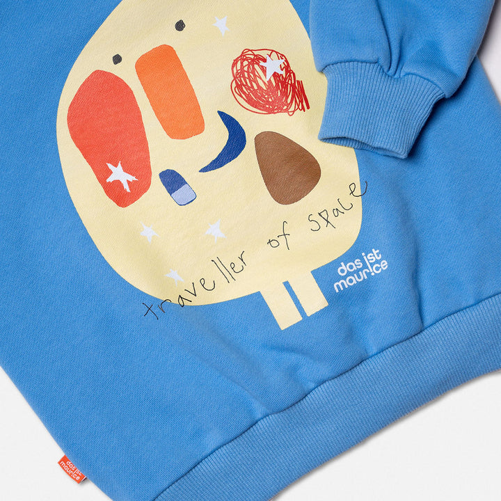 DAS 1ST MAURICE - PULLOVER: SKY BLUE SPACEMAN [sz:1 YR]