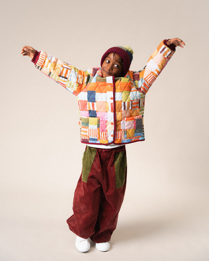 DAS 1ST MAURICE - QUILTED JACKET: GRANDMAS BASKET [sz:1 YR]