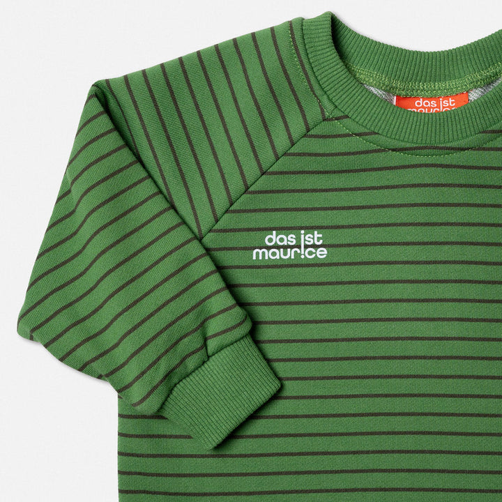 DAS 1ST MAURICE - LONG SLEEVE T SHIRT: STRIPED GREEN [sz:1 YR]