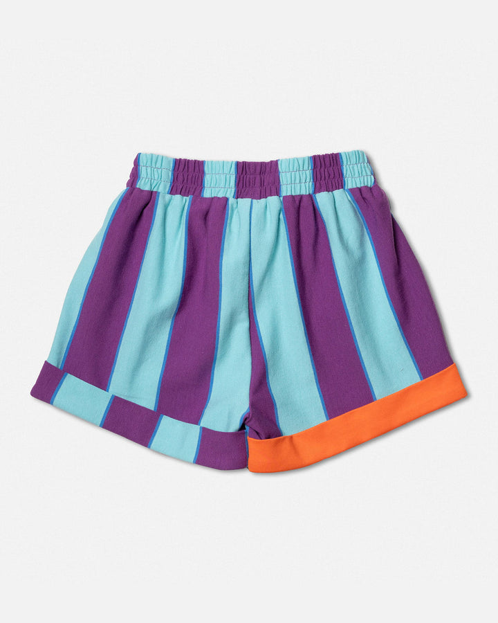 DAS IST MAURICE - PEOPLE OF NY: SHORTS PURPLE & AQUA STRIPES [sz:1 YR]