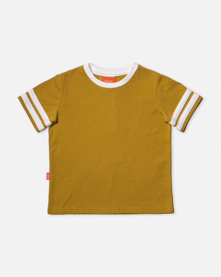DAS IST MAURICE - MEETING OF DIPLOMATS: T SHIRT KHAKI STRIPES [sz:1 YR]