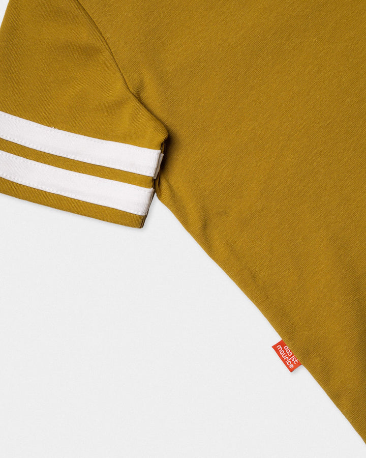 DAS IST MAURICE - MEETING OF DIPLOMATS: T SHIRT KHAKI STRIPES [sz:1 YR]