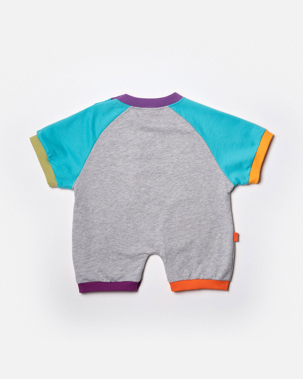DAS IST MAURICE - PEOPLE OF NY: ROMPER AQUA & GREY [sz:0-3 MTHS]