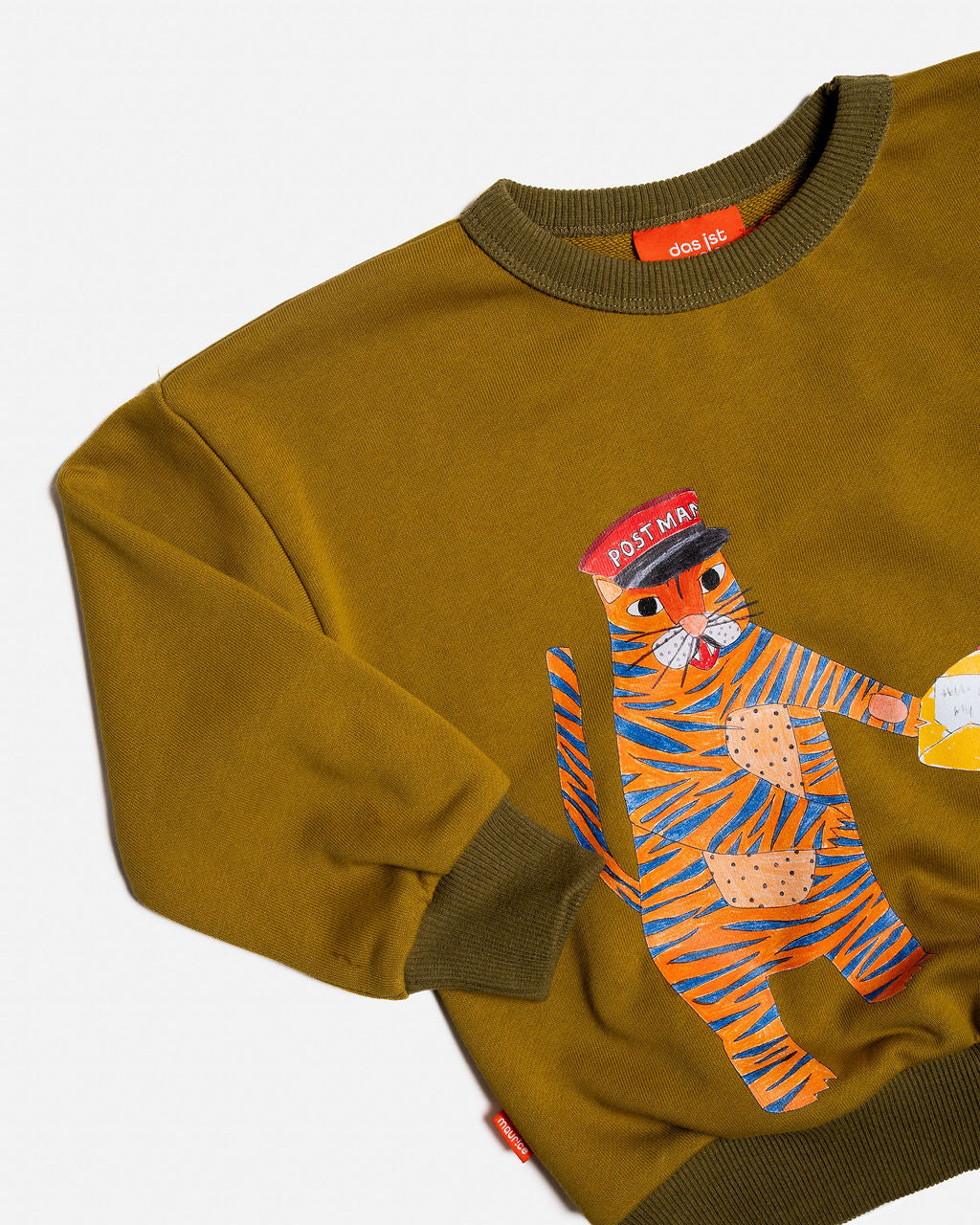 DAS IST MAURICE - FRENCH TERRY PULLOVER: TIGER THE POSTIE [sz:1 YR]