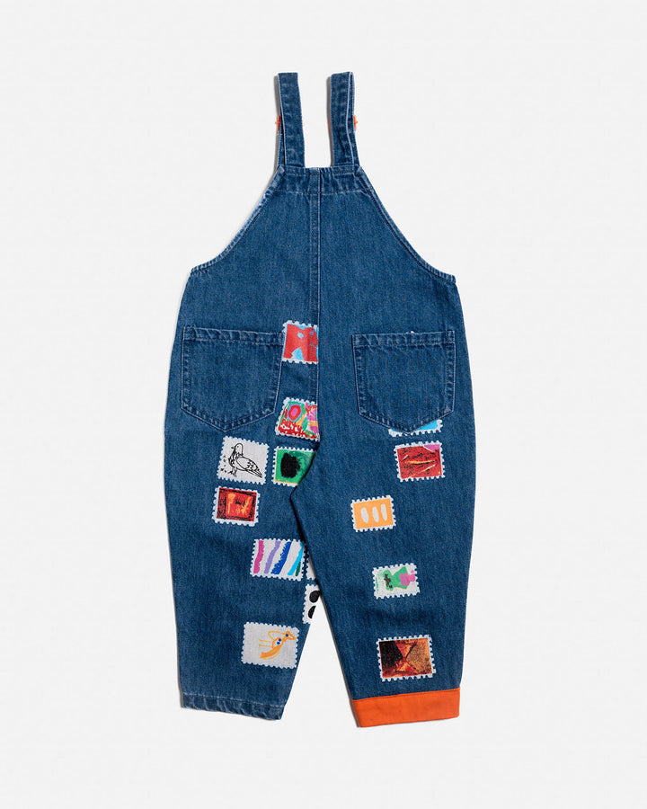 DAS IST MAURICE - DENIM OVERALLS: STAMPS [sz:1 YR]