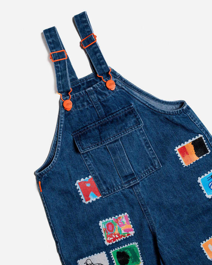 DAS IST MAURICE - DENIM OVERALLS: STAMPS [sz:1 YR]