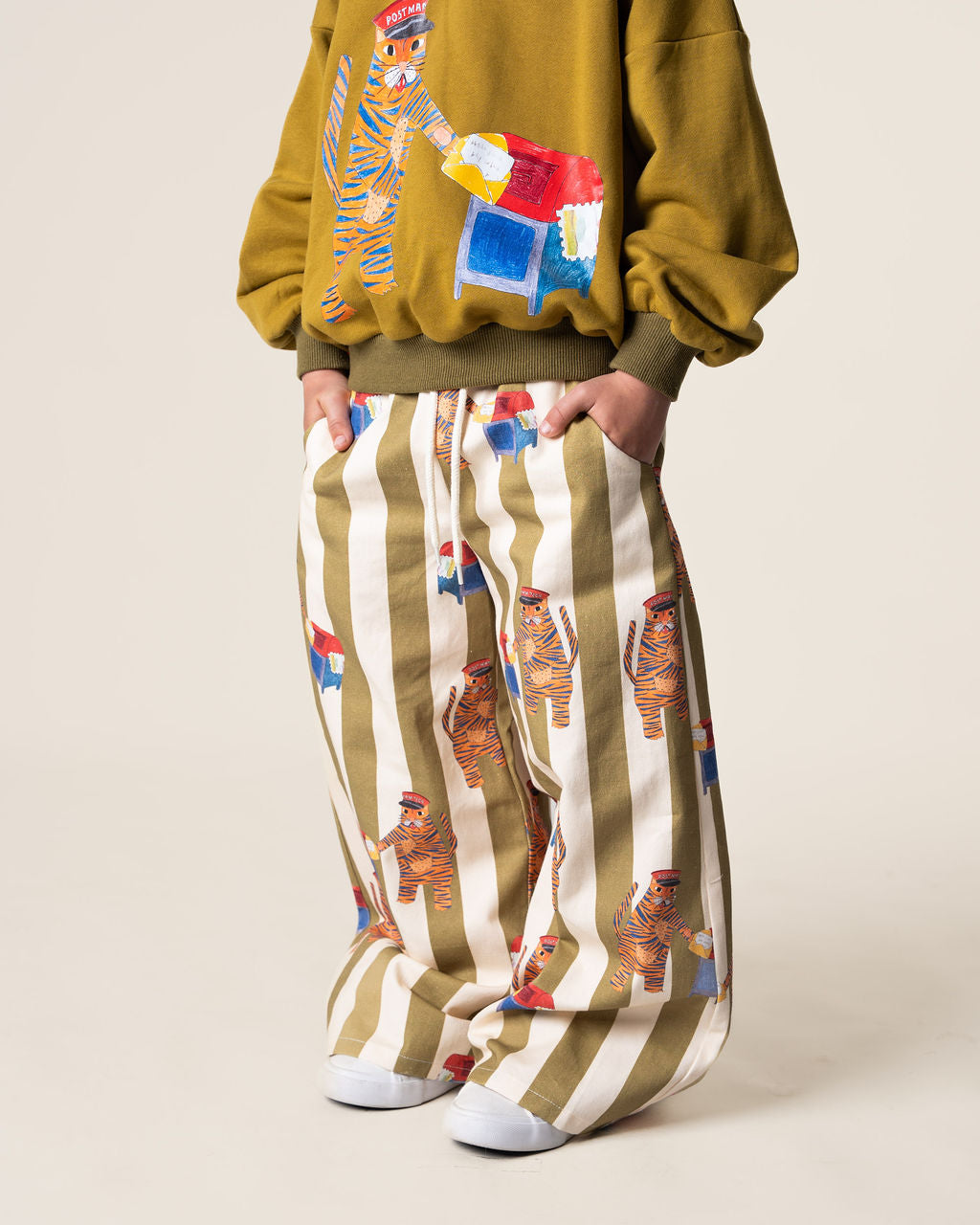 DAS IST MAURICE - WIDE LEG PANT: TIGER THE POSTIE [sz:1 YR] 