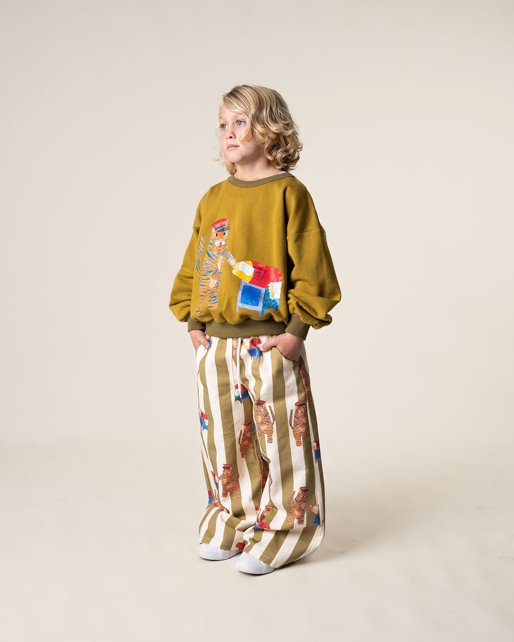 DAS IST MAURICE - WIDE LEG PANT: TIGER THE POSTIE [sz:1 YR] 