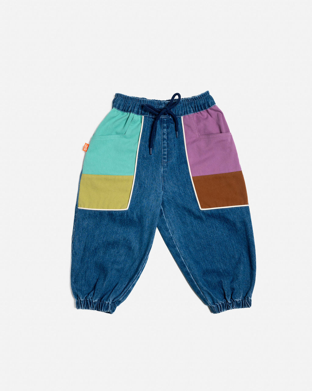DAS IST MAURICE - DENIM BARREL PANTS: COLOUR BLOCK [sz:1 YR]