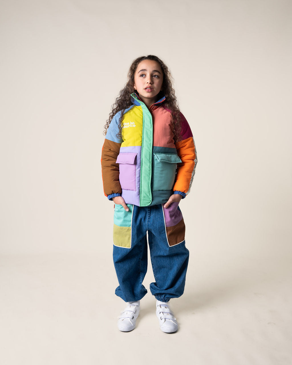 DAS IST MAURICE - DENIM BARREL PANTS: COLOUR BLOCK [sz:1 YR]