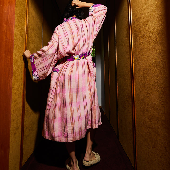 SAGE X CLARE - NICOLETTE COTTON ROBE: POUDRE