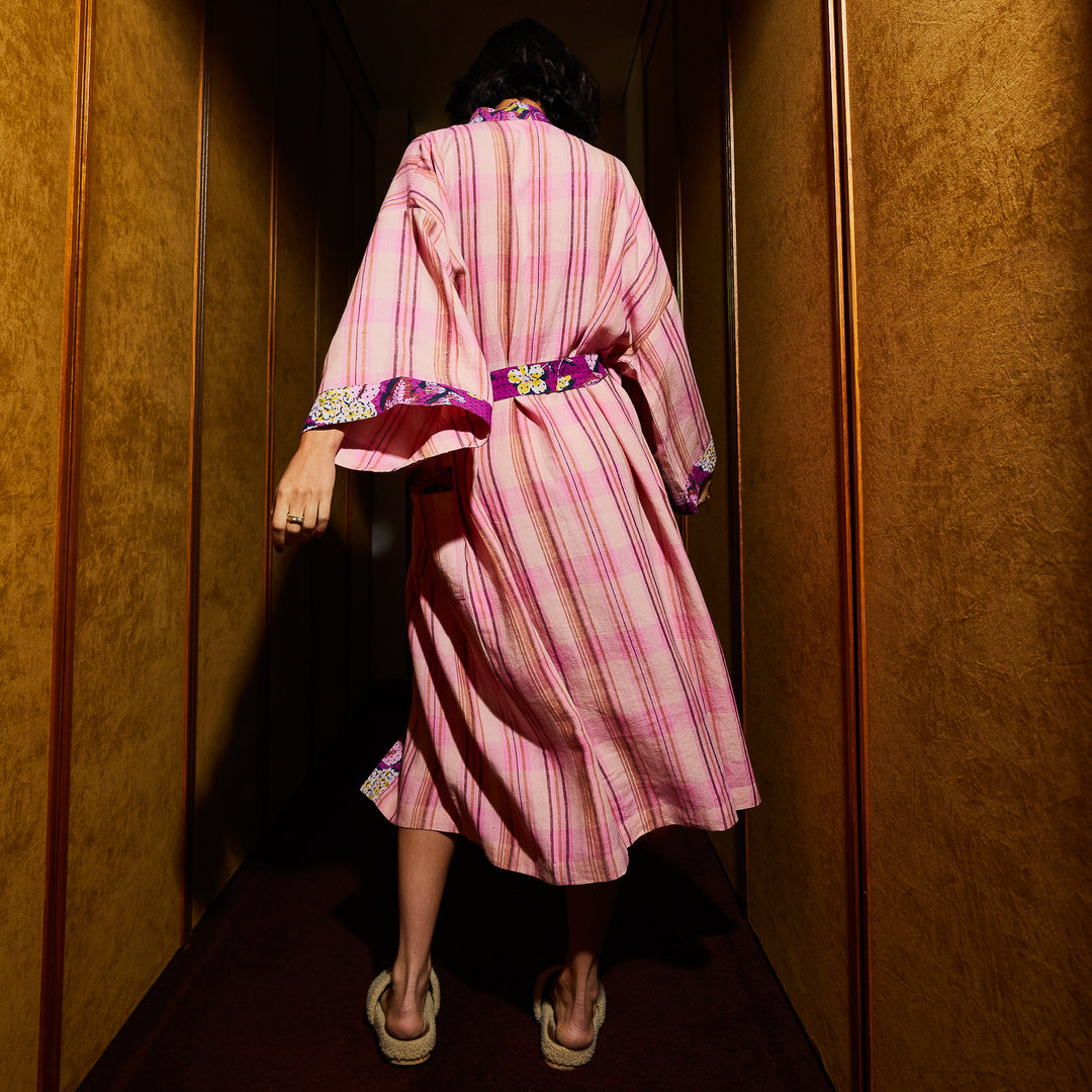 SAGE X CLARE - NICOLETTE COTTON ROBE: POUDRE