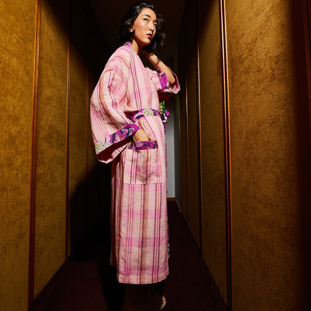 SAGE X CLARE - NICOLETTE COTTON ROBE: POUDRE