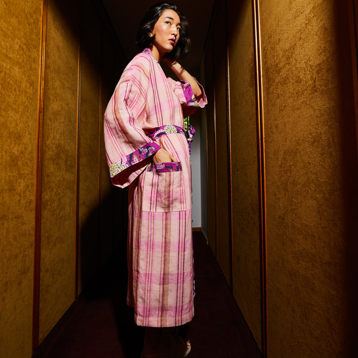 SAGE X CLARE - NICOLETTE COTTON ROBE: POUDRE