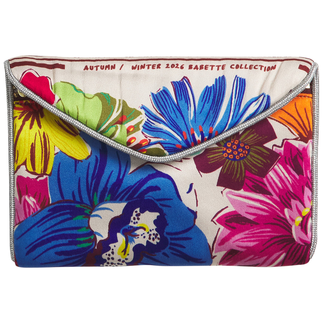 SAGE X CLARE - INES SILK POUCH: PORCELAIN